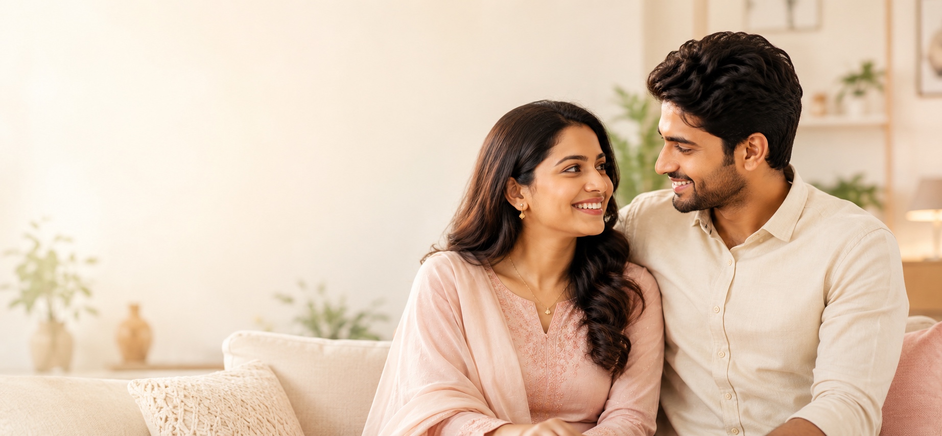 Happy Indian couple on LifePartner.in